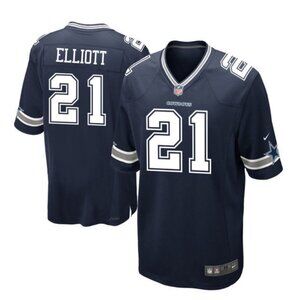 Dallas Cowboys Men's Nike Ezekiel Elliott #21 Game Jersey Navy Used